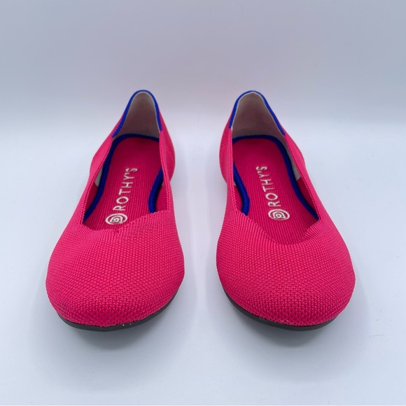 Rothy’s Round Toe Ballet Flats 7 1/2 Hot Pink Sexy Barbie - Picture 4 of 15